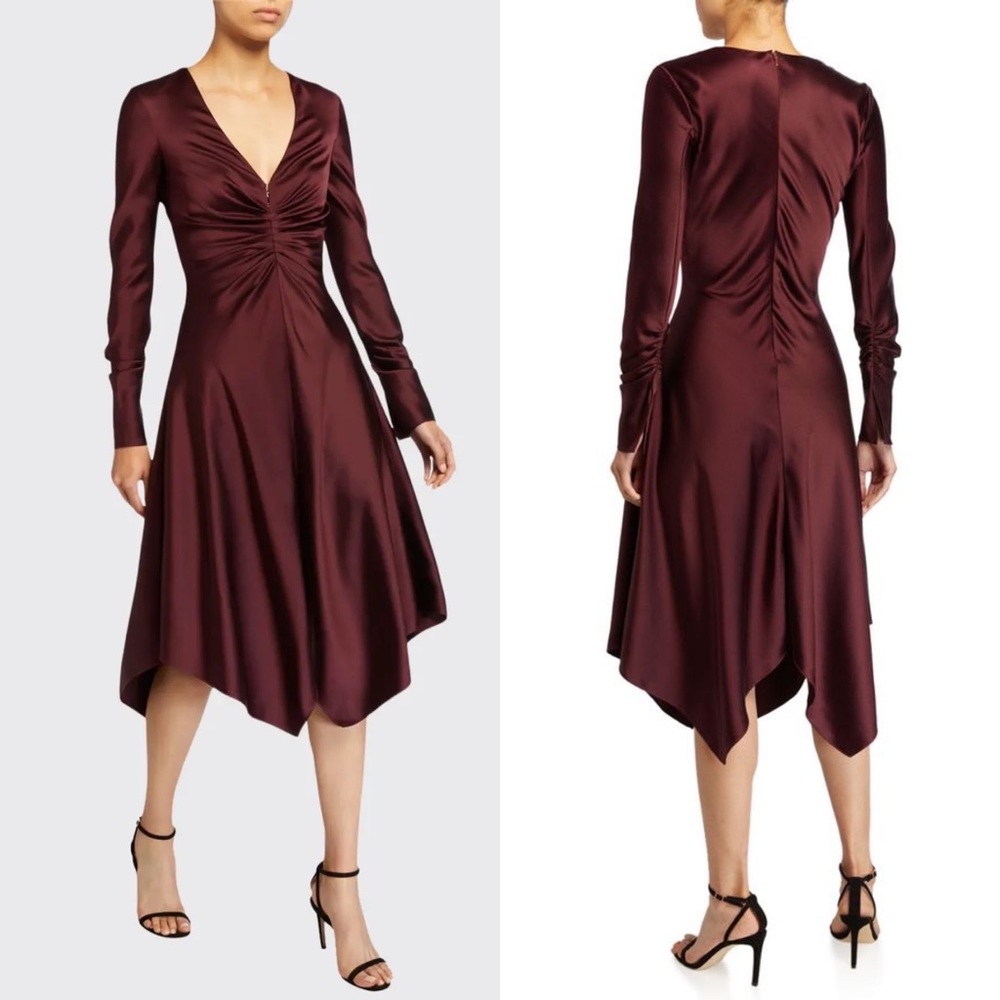Jonathan Simkhai Burgundy Long Sleeve Dress